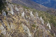 77 Numerosi pinnacoli rocciosi sul ripido versante est del Pizzo Rabbioso